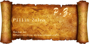 Pillis Zolna névjegykártya